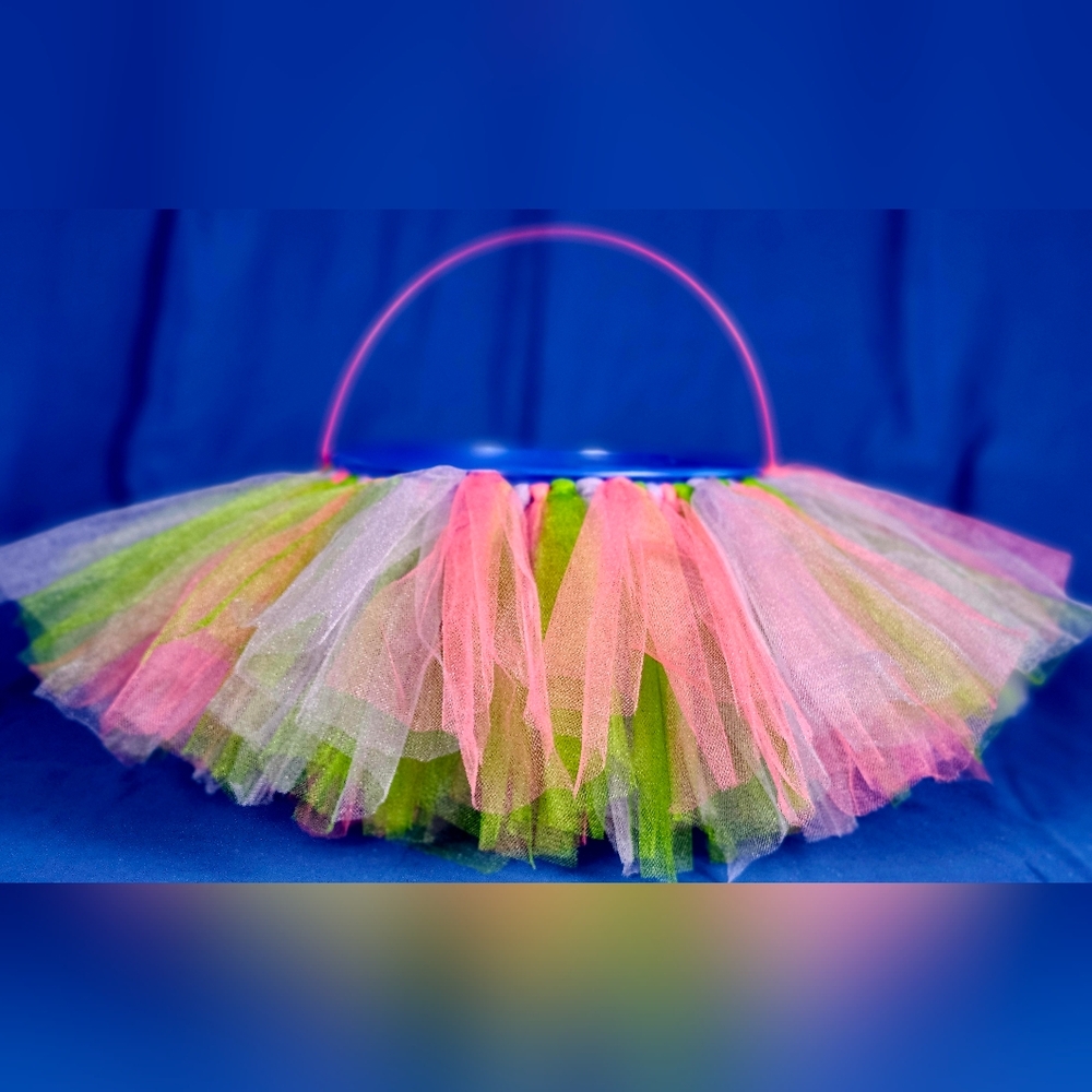 Custom Halloween Bucket w/Wearable TuTu, Sz. Small (4 - 7 child)
